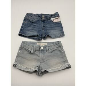 Sonoma And Free‎ Planet Girls Shorts Denim Size 7 Sequin Designs, Pockets